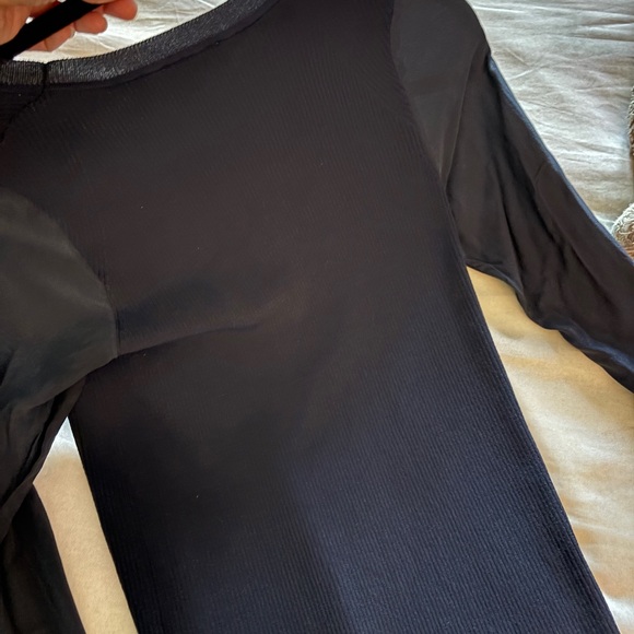 Sandro Navy Long Sleeve Top - Picture 5 of 6